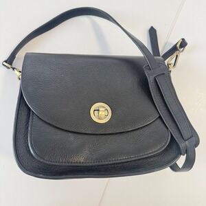 Gatta Jackie Noir black 100% leather camera bag Purse